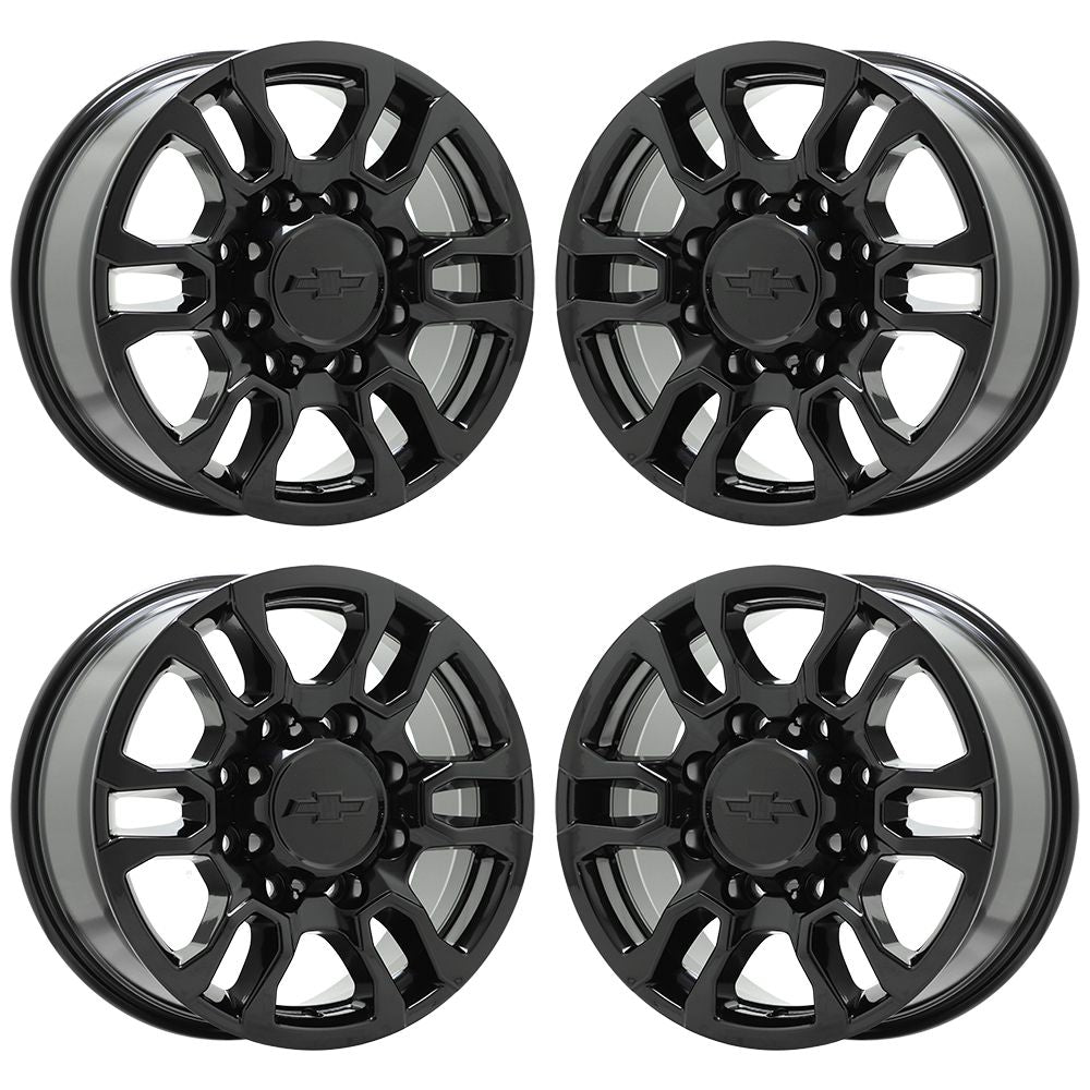 18" GMC Sierra 2500 3500 Gloss Black wheels rims Factory OEM set 5949 EXCHANGE